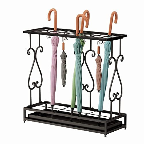 LUNEZY Porte-Parapluie,Porte-Parapluie Hôtel,Support De Vidange De Parapluie d'affaires Multifonctionnel/Noir/63 * 24 * 60Cm