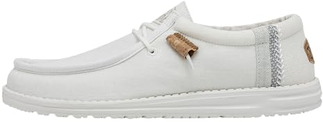 HEYDUDE Wally Break Stitch Herren - Slip on Schuhe - Mokassin Stil, White, 47