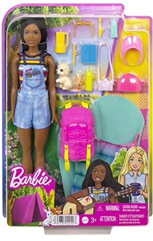 Mattel Barbie ''It Takes Two! Camping'' Spielset mit Brooklyn Puppe, Hündchen und Acc HDF74