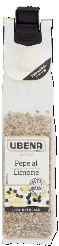 UBENA, Pepe al Limone, Ideale per Piatti a Base di Pesce e Verdure, Formato Clip Sachet da 40 gr