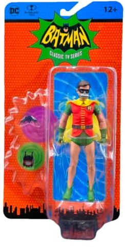 McFarlane Toys DC Retro Batman 66 Robin with Oxygen Mask, 15 cm