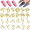 RUNRAYAY 24Pcs 3D Constellations Nail Art Charms with Rhinestones, Zodiac Nail Studs Diamonds for Nail Art Accessories, Retro Nail Jewelry Decoration for DIY Crafts Nail Decor