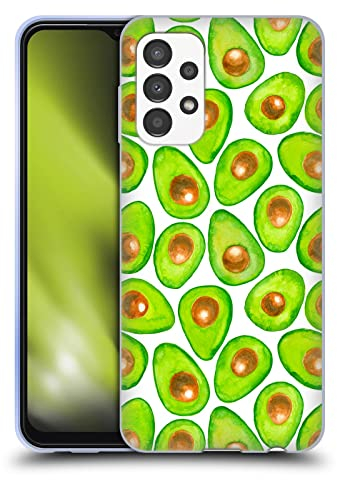 Head Case Designs Offizielle Katerina Kirilova Avocado Obst & Laub Muster Soft Gel Handyhülle Hülle kompatibel mit Samsung Galaxy A13 (2022)
