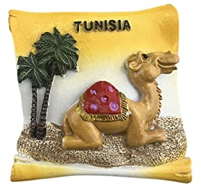 Kühlschrankmagnet, Tunesien, 3D-Kamel, Souvenir-Geschenk, Kunstharz, handgefertigt, Tunesien, Kühlschrankmagnet, Heim- und Küchendekoration, Kollektion