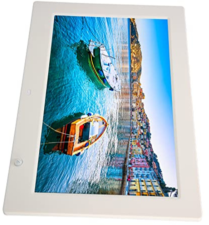 Digitaler 13-Zoll-Bilderrahmen, 1280 X 800 HD-LED-Display, Fernbedienung, Körpersensorfunktion, Intelligentes Elektronisches Fotoalbum, Unterstützt Video-Tonbild, Uhr, Kalender (EU-Stecker)