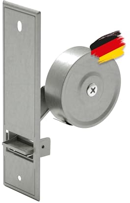 BAUHELD® Rolladen-Gurtwickler Unterputz [Made in Germany] - Maxi Einlass-Gurtwickler aus Stahl - Für Rolladengurt 23mm [ohne Gurt] - Rollladen Aufwickler ohne Abdeckung - Lochabstand 160mm