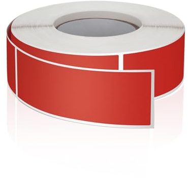 Rot Rechteckig Aufkleber 7.6 x 2.5cm Farbkodierung Selbstklebend Etiketten Umzug Rollen Ablösbar 500 Stück