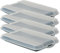 Novaliv Juego de 4 fiambreras premium antracita con tapa transparente, recipientes herméticos para salchichas y quesos, dimensiones 25 x 17 x 3 cm, organizador para nevera