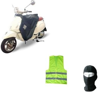 Kompatibel mit Piaggio Vespa Elettrica Pro Jahr 2020 Beinabdeckung R170-X TERMOSCUDO Tucano Urbano Thermodecke wasserdicht innen aus Eco-Fell für Roller