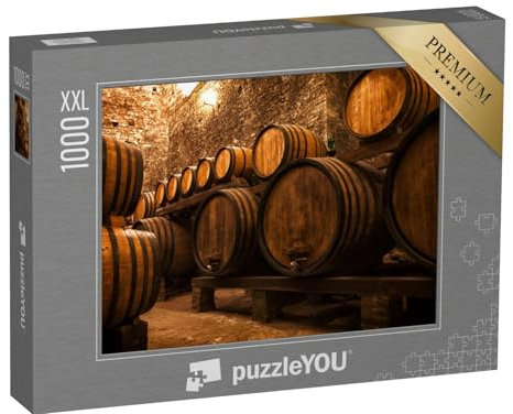 Puzzle 1000 Teile XXL „Weinkeller mit Fässern für die Lagerung von Wein, Italien“ – aus der Puzzle-Kollektion Whisky