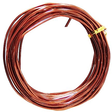 10 Metros de Alambre de Aluminio, Color cobre, 2.5mm de Espesor, Alambre para Escultura, Alambre Doblable de Metal para Esqueletos de Muñecas y Manualidades