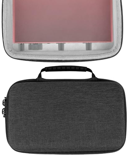 Geekria Audio Interface Hard Case Compatible with Focusrite Scarlett 2i2, Protective Hard Shell Travel Carrying Bag with Cable Storage (Grey)