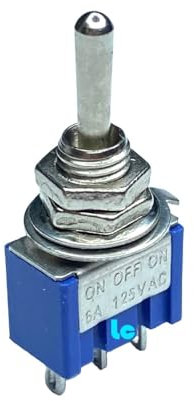 Interruptor Conmutador De Palanca - 3 Posiciones ON OFF ON - 3A/250VAC - 3A/28VDC - Bolsa De 5 Unidades