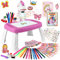 Juguetes Niñas Regalos Proyector de Pintura Infantil con 72 Patrones Proyector Infantil con Set de Pintura Pegatinas Unicornios Mesa de Pintura Infantil Regalos Unicornio Juguetes 3 4 5 6 7 años Niñas