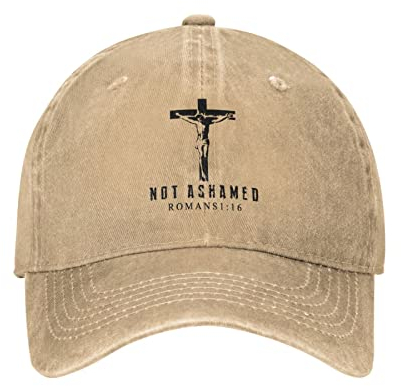 Coordaya Religiöser christlicher Glaube Jesus Retro Sport Denim Cap, natur, One size