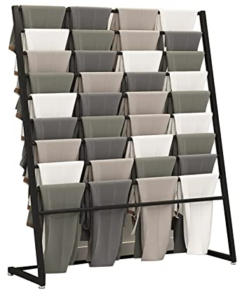 Präsentationsständer für Schals und Kleiderbügel aus Metall für Hijabs, moderner kommerzieller Ständer für Seidenschals und Decken, bodenstehender Ständer zum Aufhängen von Laken, Gürteln, Anzügen und