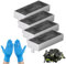 DERJDISF Aktivkohlefilter - 4er Set für Dunstabzugshaube Filter, Enthält 2 Paar Handschuhe, Siemen HZ9VRCR0 17004796/Bosc HEZ9VRCR0 17004805/Neffs Z821VR0 17004806, Umluftset-Filter