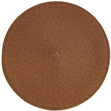 Secret de Gourmet - Set de Table Rond Tressé 38cm Camel Foncé