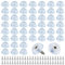 Small Rubber Feet, 50pcs Tiny Cutting Chopping Board Feet Adjustable Non Slip Bumpers with Stainless Steel Screws Round Mini Cutting Board Legs Pad for Furniture Kitchen Appliances