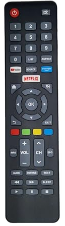 Télécommande pour Hyundai HY-TVS24HD-003 HY-TVS24HD-005 HY-TVS24HD-008 HY-TVS43FHD-001 Polaroid TVS32HDPR TVS32HDPR01 TVS58U4KPR002 (58D1U-FDVB) Edenwood ED32A00HD-MM