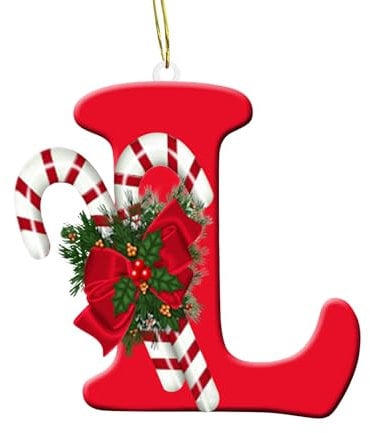 26 English Letter Christmas Tree Decorations - Alphabet Letter Pendants & Hanging Ornaments for Home, Party, Wedding & Xmas Tree Decor