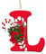 26 English Letter Christmas Tree Decorations - Alphabet Letter Pendants & Hanging Ornaments for Home, Party, Wedding & Xmas Tree Decor
