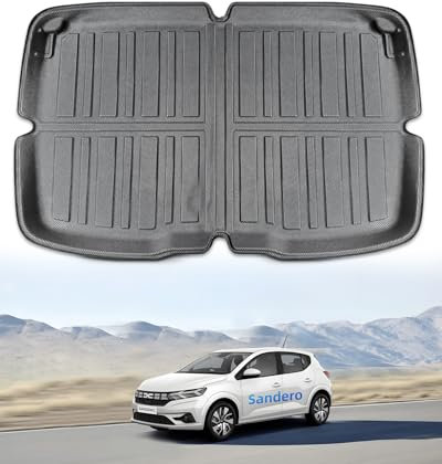 LANGBEAN Obere Kofferraummatte für Dacia Sandero 3 2025 2024 2023 2022 2021, Kofferraum Schutzmatte Hinten Original Sandero Stepway 3 aus TPE mit Hohem Rand, Rutschfestes und Wasserdichtes