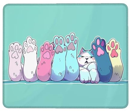 Cute Mouse Mat 360 x 300 x 3 mm Gaming Mouse Pad Sage Green Mouse Mat Waterproof with Non-Slip Rubber Base, Mouse Pad with Stitched Edges, Mousepad for Computer Accessories, Laptop, Office & Home R-3