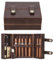Hiram Zigarren Aufbewahrungskoffer Echtes Leder Zigarren Humidor für 7 Zigarren Doppelt Offene Zigarrenbox mit Zigarrenschneider und Feuerzeugschlitz Multifunktionales Zigarren Etui mit Eingebautem