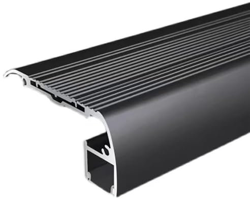 Jievmrs Door Threshold Strip Decorative Stair Corner Protection Strips, Metal Tile Edge Trim Cover Bar for Staircase, Anti-slip Stair Step Decoration Strip, Easy to Use