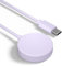 Mugust Cargador para Samsung Galaxy Watch 7/4/4 Classic/6/6 Classic/5/5 Pro/3/Active 2/Active Charger,Magnético Cable de Carga USB C Repuesto para Samsung Galaxy Watch Accesorios(100cm)(Lila)