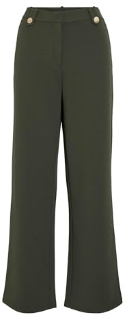 Vila Damen Female Leg Hose High Waist Viclua Hw Wide Button Pants-Noos