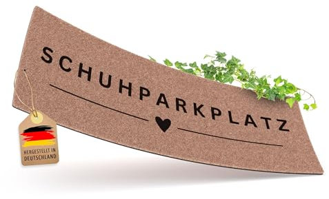 ElbFuchs Schuhparkplatz Fußmatte 75x30cm Beige I Waschbare & rutschfeste Indoor-Schuhmatte & Abtropfmatte I Ideal als Schuhunterlage & Schuhablage I Schmutzfangmatte für Flur & Eingang