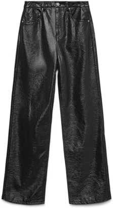 VERO MODA Damen Vmtessa Hr Wide Colored Vinyl Pants Noos Vmtessa Hr Wide Colored Vinyl Pants Noos