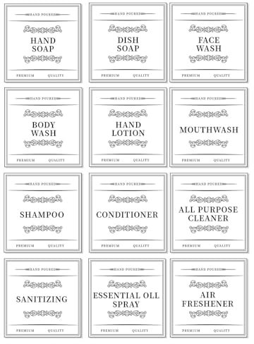 12pcs Badezimmeretiketten Zum Organisieren Von Flaschen Und Aufbewahrungsbox Wasserdichte Seife Shampoo Spender Selbstkleber Aufkleber