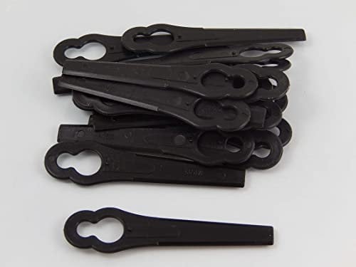 vhbw 20x Ersatz-Messer kompatibel mit Florabest FRT 18 A, FAT 18 B2, FRT 18 A1, FAT 18 B32 Rasentrimmer - Ersatzklinge Schwarz, Kunststoff