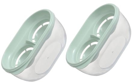 BRIGHTFUFU 2Pcs Egg Separator Light Green Egg Yolk and Egg White Strainer with Storage Holder Material for Cooking and Baking Essential Kitchen Gadget Egg Divider