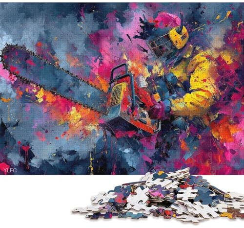 Chainsaw Man Adults Fun 1000 Pieces Wooden Jigsaw Puzzle Toy Intellectual Game Home Decoration Stress Relief Education Game Relaxation And Intelligence 1000pcs (75x50cm)