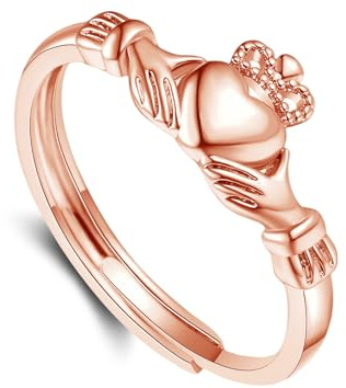Zecimi Umarmungsringe, Verstellbar Offen Silber Ring für Damen Herren | Hände Umarmend Freundschaftsringe mit Ich Liebe Dich für Immer Gravur, Verlobungsring , Geschenke für Frauen mit Grußkarte