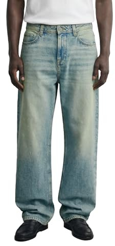 Vince Baggy Fit Jeans 90's Blue Jeans Herren 5 Pocket Style Mit Knopf- und Reißverschluss 100% Baumwolle