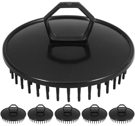 TOKIDNY Masajeador Redondo Cuero Cabelludo 6 Piezas, Herramienta Desenredante de Pe para Masaje y Cuidado del Cabello en Salón de Belleza