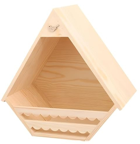 Tauben-Nistkasten, Naturholz-Tauben-Nistkästen für den Außenbereich, geräumiges dreieckiges Vogelhaus zur Wandmontage, Außenregal für – 11, 81 x 11, 81 x 6, 30 Zoll – Vogelhaus