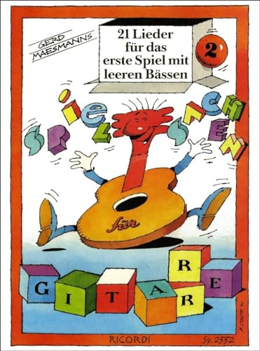 21 Lieder für das erste Spiel mit leeren Bässen (GUITARE)