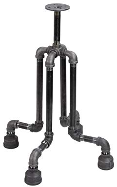 Industrie-Rohr-Deko-Tischbein-Set, rustikaler Beistelltisch, Basis-Kit, dunkelgrau/schwarze Stahlrohre, Vintage-Möbel, Couchtischbeine, mittleres Jahrhundert, modern Wurzelbeine