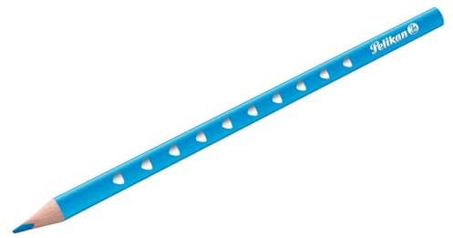 Pelikan Silverino, Lápices de Colores de Forma Triangular con Agarre Ergonómico Para Niños, Lápices de Colores Intensos y Lavables, Estuche de 12 Colores
