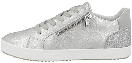 Geox D Blomiee A, Sneakers Mujer, Silver, 41 EU