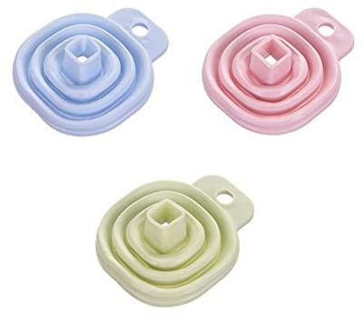 Angoter Entonnoir en Silicone Pliable Huile Lait Liquied Entonnoir de Cuisine Outil Multi-Fonctions Perles Peinture Diamant Pratique Container Outil Couleur aléatoire
