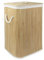 Bamboo Laundry Basket 72L, Laundry Hamper with Lid, Foldable Laundry Bin with 2 Compartments for Light and Dark Clothes, Machine Washable Liner Bag