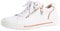 Jana Damen Sneaker flach mit Reißverschluss Vegan, Weiß Rosegold 1 (Weiß), 36 EU