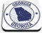 1 x Square MDF Fridge Magnet - Georgia Map USA American State US 5849